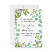 Romantic Eucalyptus Summer Wedding Save The Date