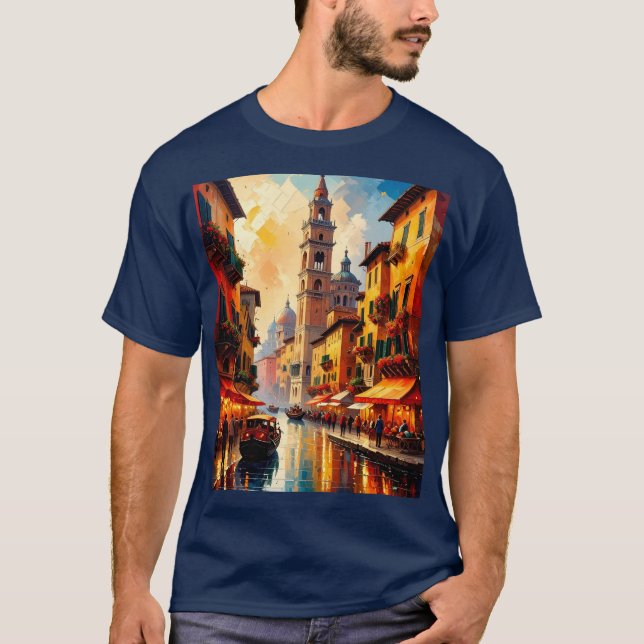 Romantic Evening in a Venetian Canal T-Shirt (Front)