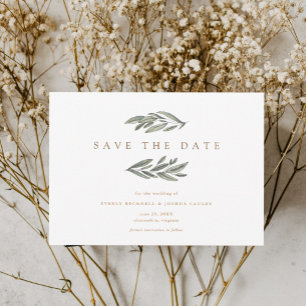 Romantic Evergreen Save the Date