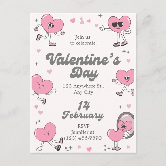 ​Romantic Every Day is Valentine's Custom Greeting Holiday Postcard (Front)