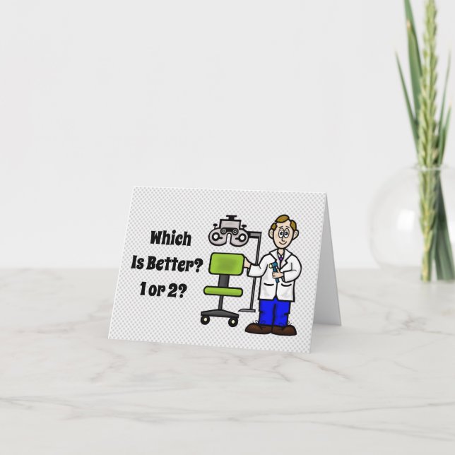 Romantic Eye Doctor Greeting Card (Front)