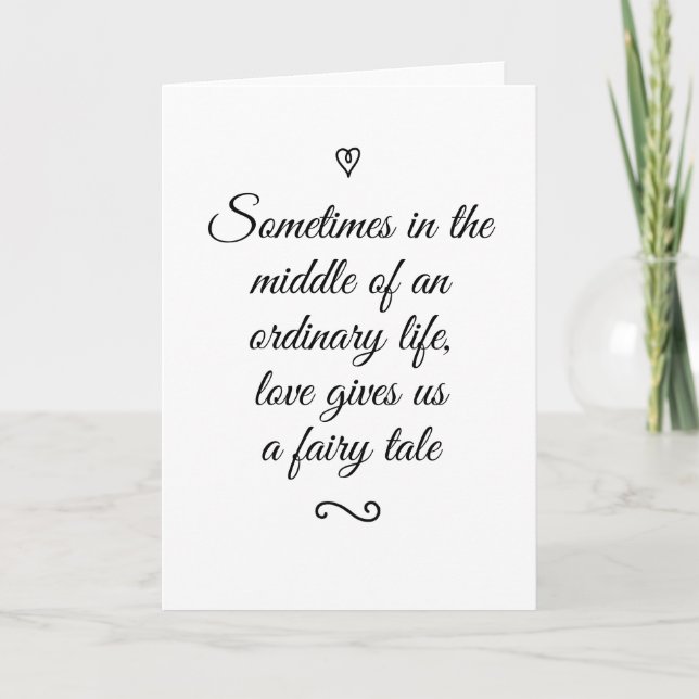 Romantic Fairy Tale Love Story Blank Note Card (Front)