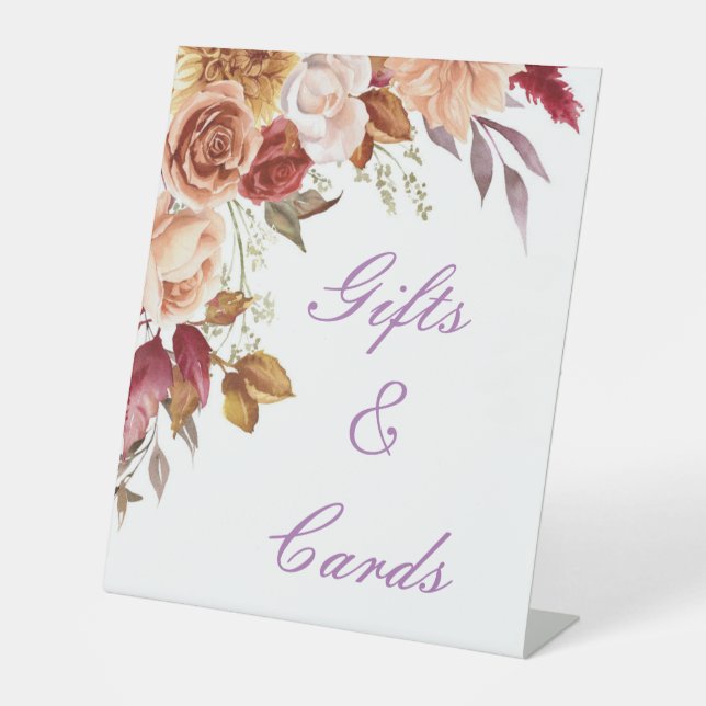 ROMANTIC FALL COLORS BRIDAL SHOWER WELCOME SIGN (Front)