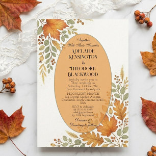Romantic Fall Colours Autumn Bliss Country Wedding Invitation