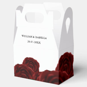 Romantic Fall outdoor wedding gorgeous Red roses Favour Box