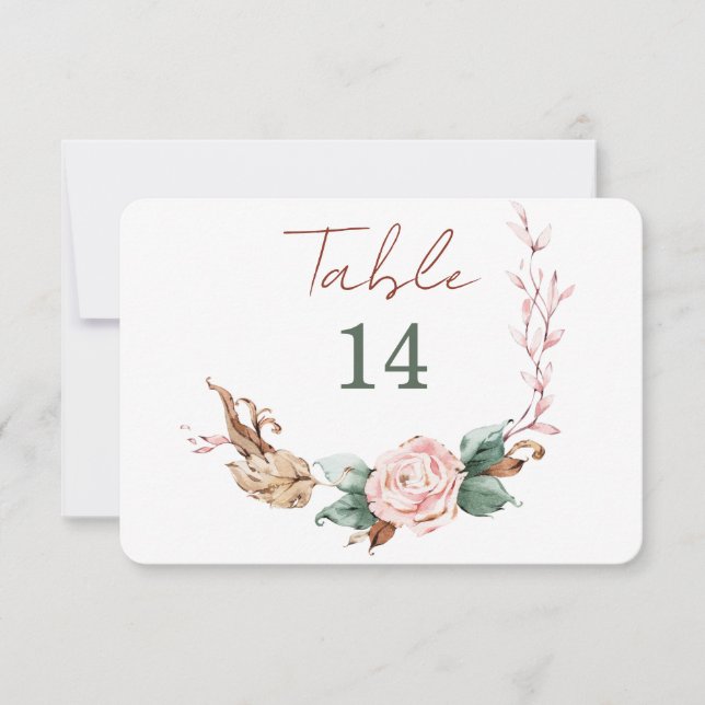 Romantic Fall Table Numbers (Front)