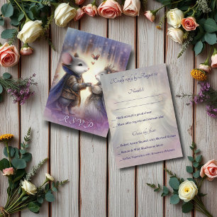 Romantic Fantasy Fairytale Wedding RSVP Card