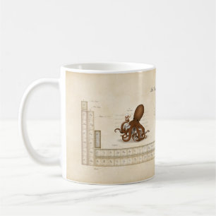Romantic Faux-Antique Periodic Table of Elements Coffee Mug