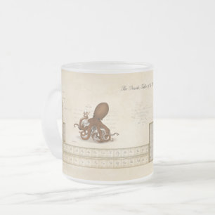 Romantic Faux-Antique Periodic Table of Elements Frosted Glass Coffee Mug