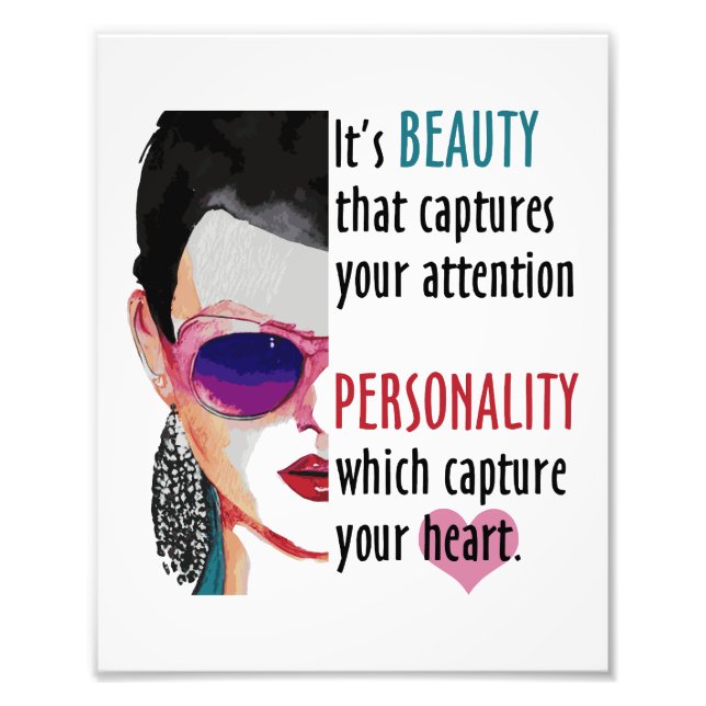 Romantic Female Beauty Saying Greeting Card sucess Photo Print (Front)