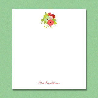 Romantic & Feminine Floral Bouquet Notepad