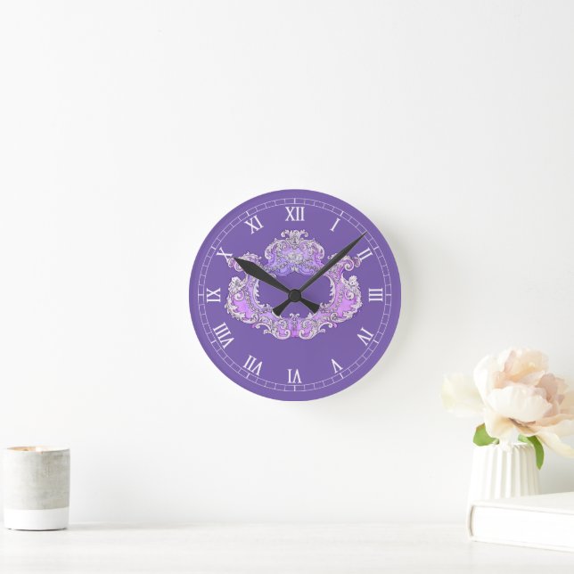 Romantic,Feminine,Personalised  Round Clock (Home)