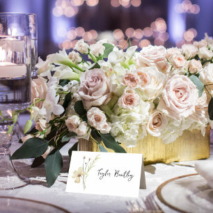 Romantic Field Flower Wedding Place Cards