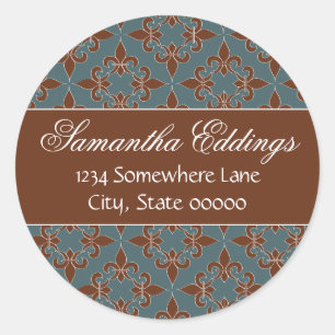 Romantic Fleur de Lis Address Label Sticker