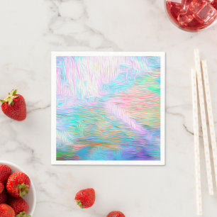 Romantic Floral Abstract – Elegant Boho Fantasy Napkin