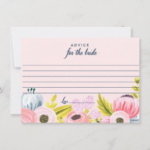 Romantic Floral Advice for the Bride Cards