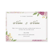 Romantic Floral Anniversary Invitation Card