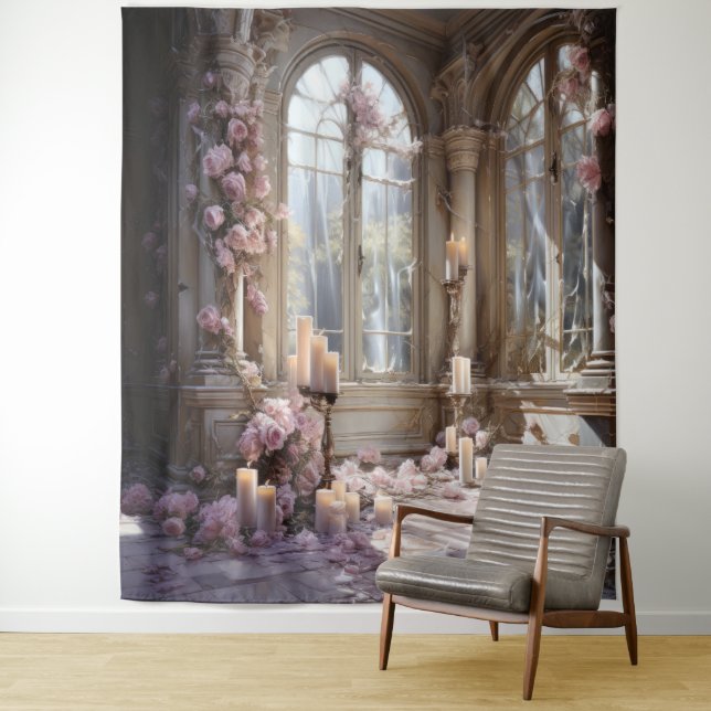 Romantic Floral Arch Hanging Tapestry (In Situ)