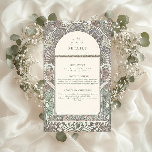 Romantic Floral Arch Save the Date wedding Enclosure Card