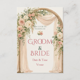 Romantic Floral Arch Wedding Invitation