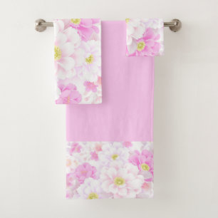 Romantic Floral Bath Towel Set