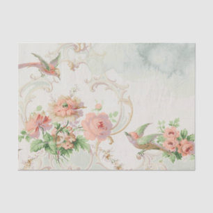 Romantic Floral Bird Tissue Paper