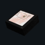 Romantic Floral Blush-Pink Monogram Calligraphy Gi Gift Box<br><div class="desc">Design features a romantic floral pattern over a vintage-like pale blush-pink pattern.  Easily customise Name and monogram of choice.  Ideal gift and keepsake idea for the bridesmaid,  maid of honour,  wedding party,  engagement,  and other important occasions.</div>