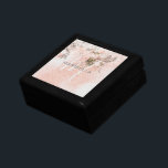Romantic Floral Blush-Pink Monogram Calligraphy Gi Gift Box<br><div class="desc">Design features a romantic floral pattern over a vintage-like pale blush-pink pattern.  Easily customise Name and monogram of choice.  Ideal gift and keepsake idea for the bridesmaid,  maid of honour,  wedding party,  engagement,  and other important occasions.</div>