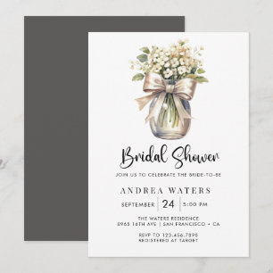 Romantic Floral Bouquet Bridal Shower  Invitation