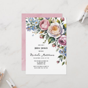 Romantic Floral Bouquet Brunch & Bubbly Invitation