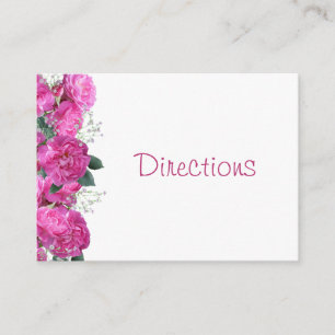 Romantic Floral Bouquet Wedding Directions Enclosure Card