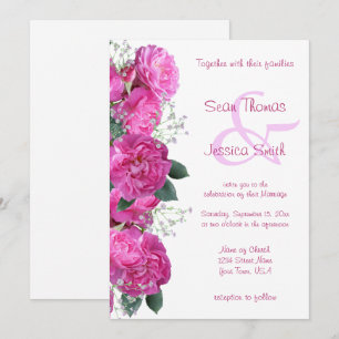 Romantic Floral Bouquet Wedding Invitation