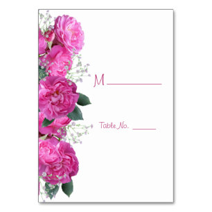 Romantic Floral Bouquet Wedding Table Number