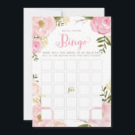 Romantic Floral Bridal Shower Bingo Game Card<br><div class="desc"></div>