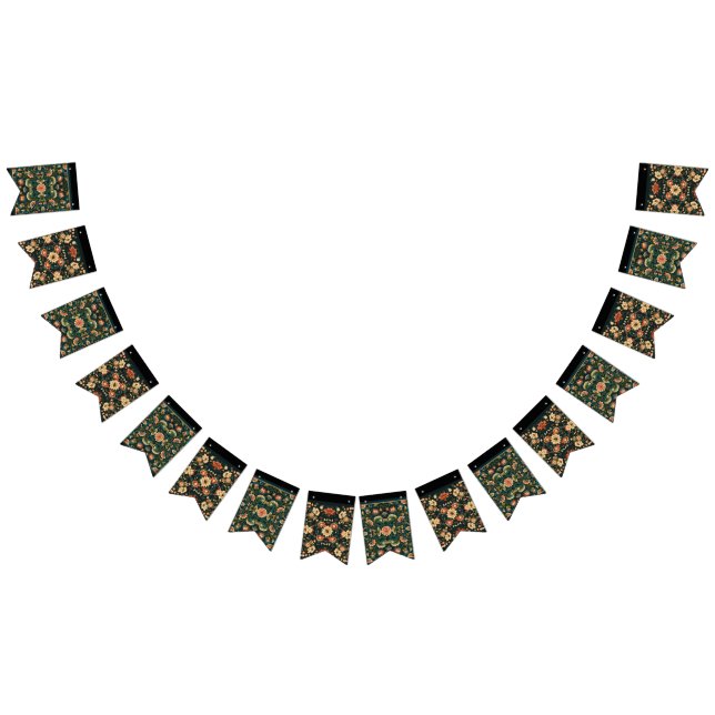 Romantic floral bunting banner (All)
