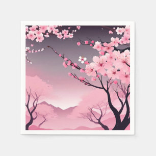 Romantic Floral Cherry Blossom Napkin