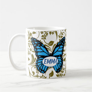 Romantic floral cottagecore coffee mug