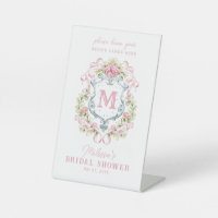 Romantic Floral Crest Monogram | Bridal Welcome