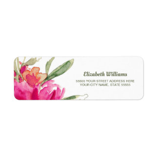 Romantic Floral Design Return Address Labels