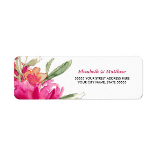 Romantic Floral Design Return Address Labels