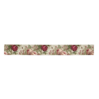 Romantic Floral Design Satin Ribbon