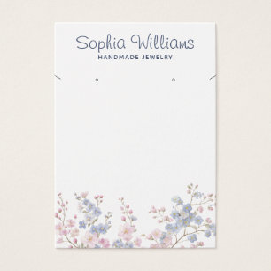 Romantic Floral Earring and necklace display card