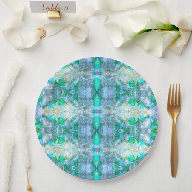 Romantic Floral Eastern – Elegant Boho Fantasy Paper Plate (Wedding)