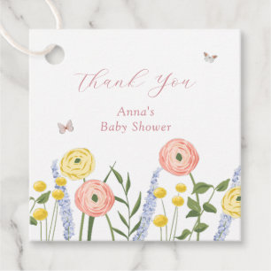 Romantic Floral Elegance Baby Shower Gift Tags