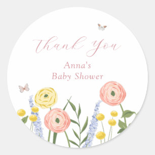 Romantic Floral Elegance Baby Shower Gift Tags