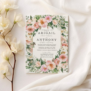 Romantic Floral Elegance - Garden Blossoms Wedding Invitation