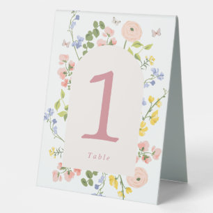 Romantic Floral Elegance Table Number