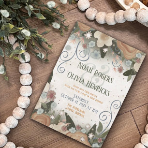 Romantic Floral Elegant Modern Inspirivity Wedding Invitation