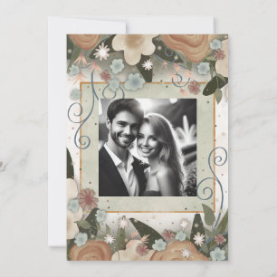 Romantic Floral Elegant Modern Inspirivity Wedding Save The Date