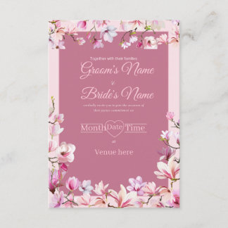 Romantic Floral Engagement Invitation